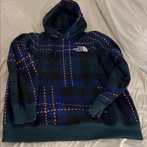 The North Face Blue Plaid Hoodie